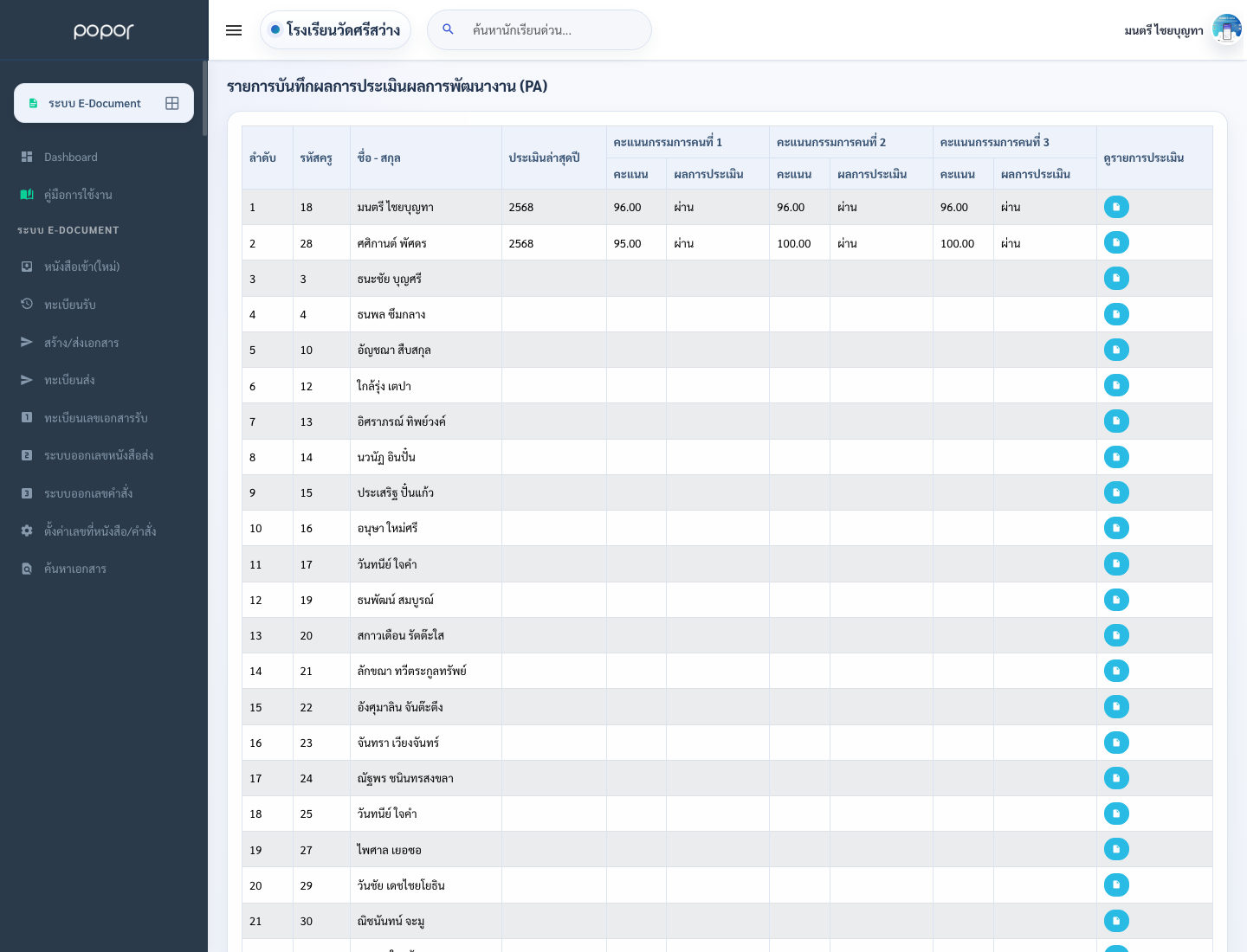 9. 8.8 ระบบนิเทศ / PA / PLC - teacher_list_pa